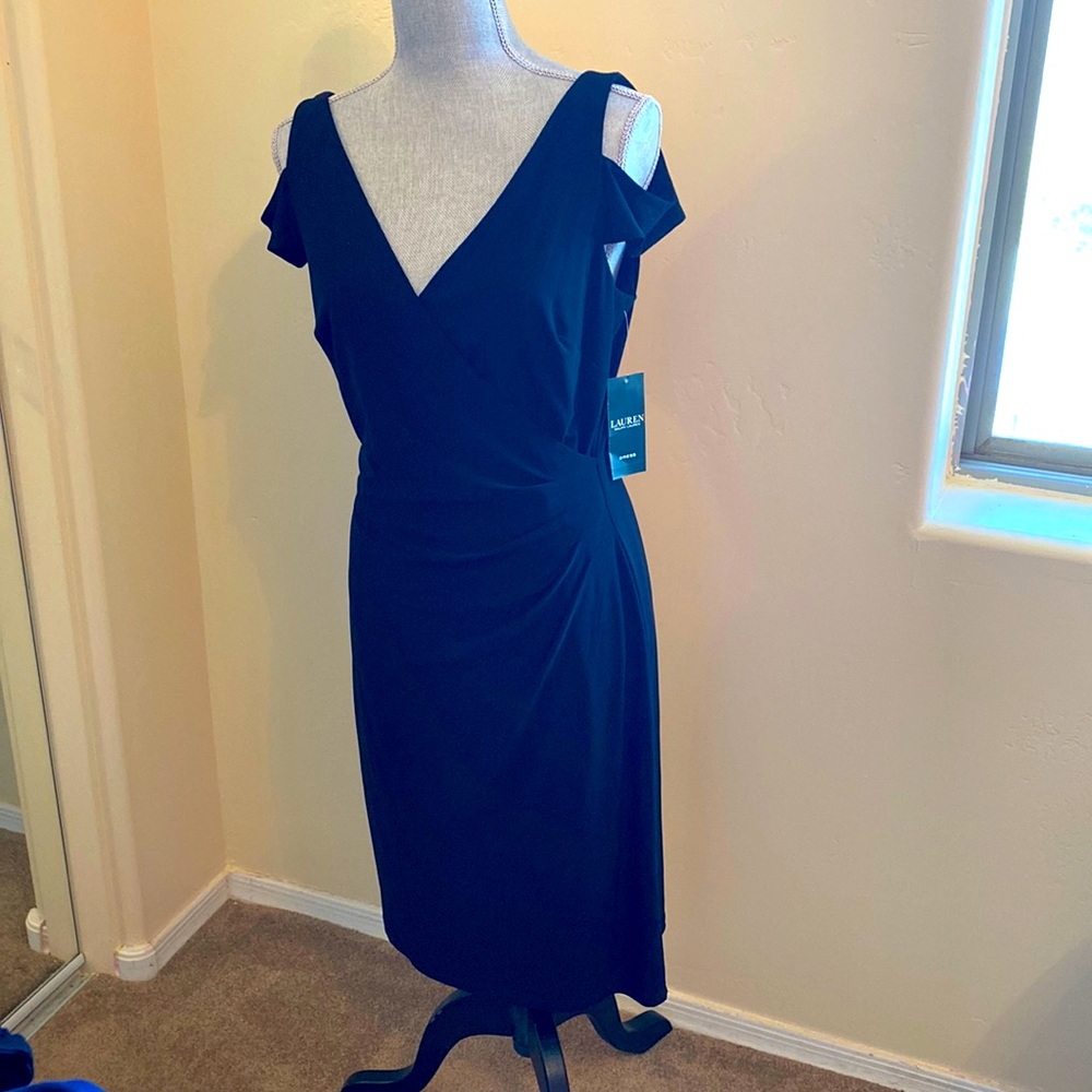 Lauren by Ralph Lauren little black dress. New with tags. Size 8. Beautiful!